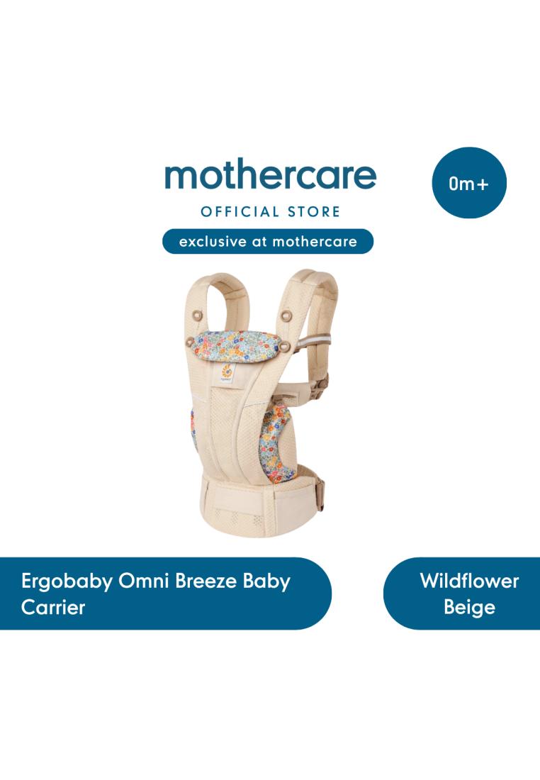 Mothercare Ergobaby Omni Breeze Baby Carrier Wildflower Beige - Gendongan Bayi Newborn Depan
