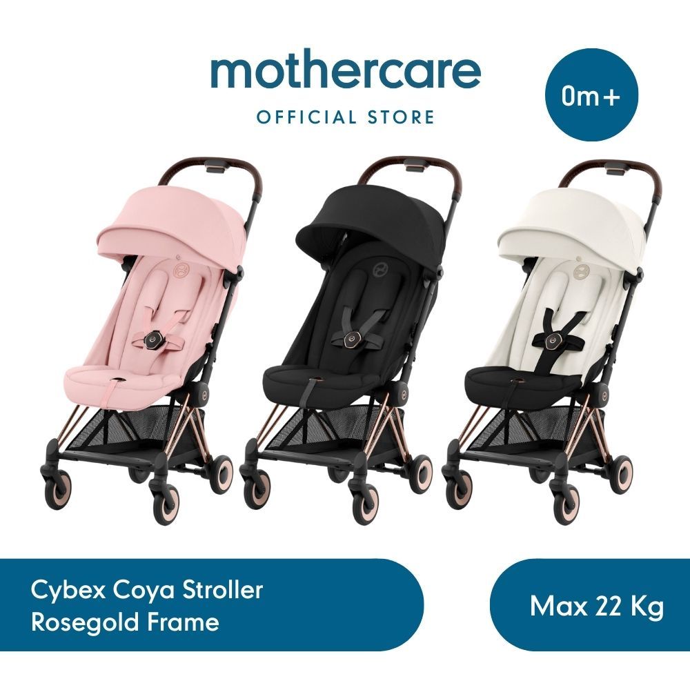 Mothercare Cybex Coya Stroller Rosegold Frame - Kereta Dorong Bayi (Sepia Black)