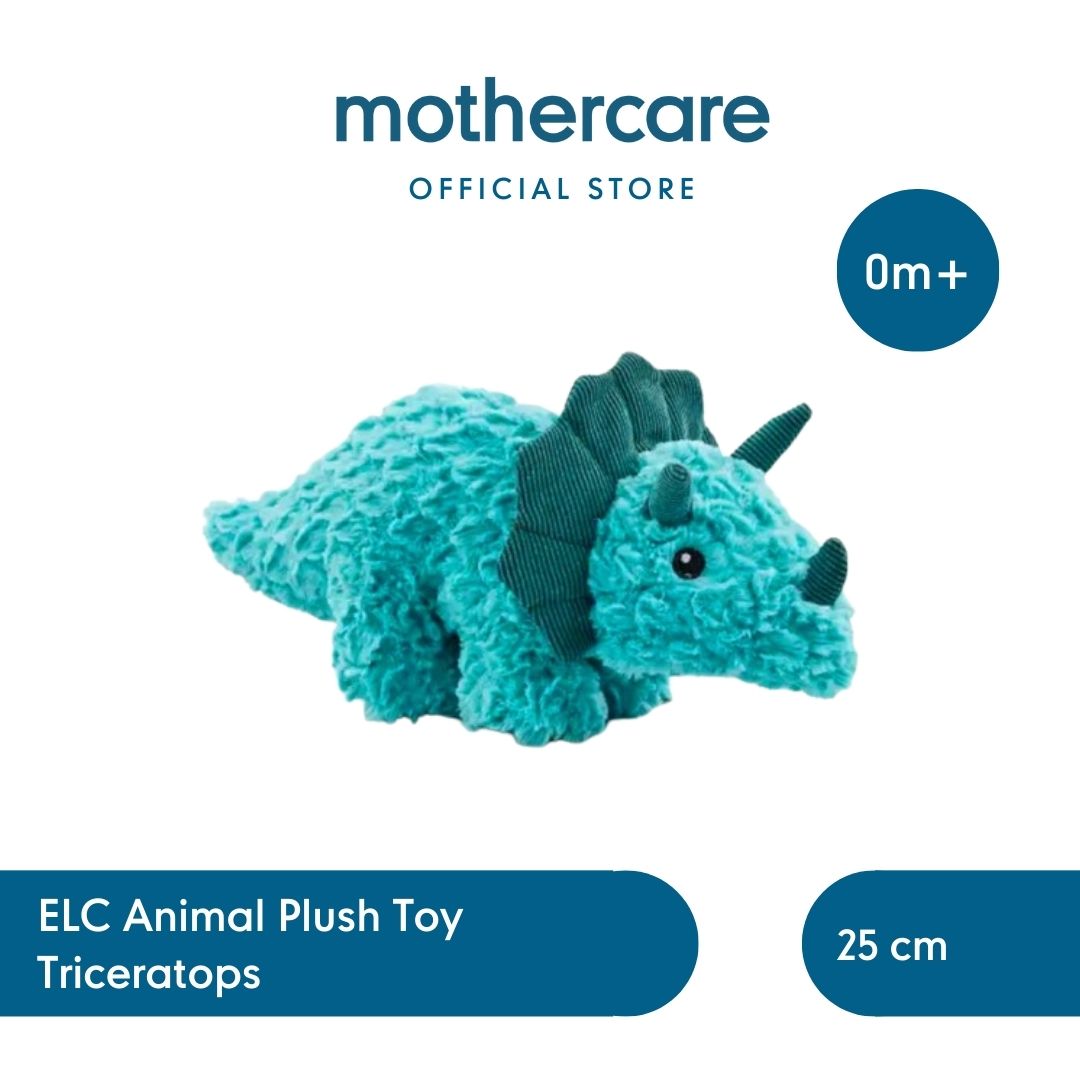Mothercare ELC Plush Toy Animal - Mainan Boneka Hewan Anak Bayi (Triceratops)