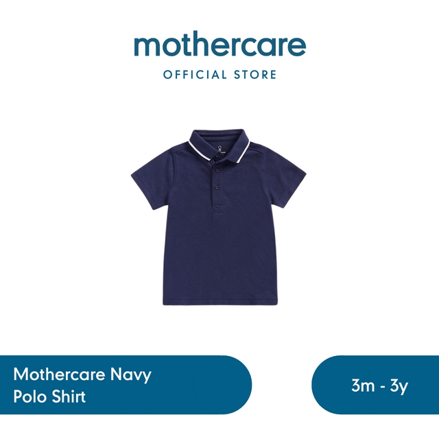 Mothercare Navy Polo Shirt - Kaos Bayi Laki-laki (Biru)