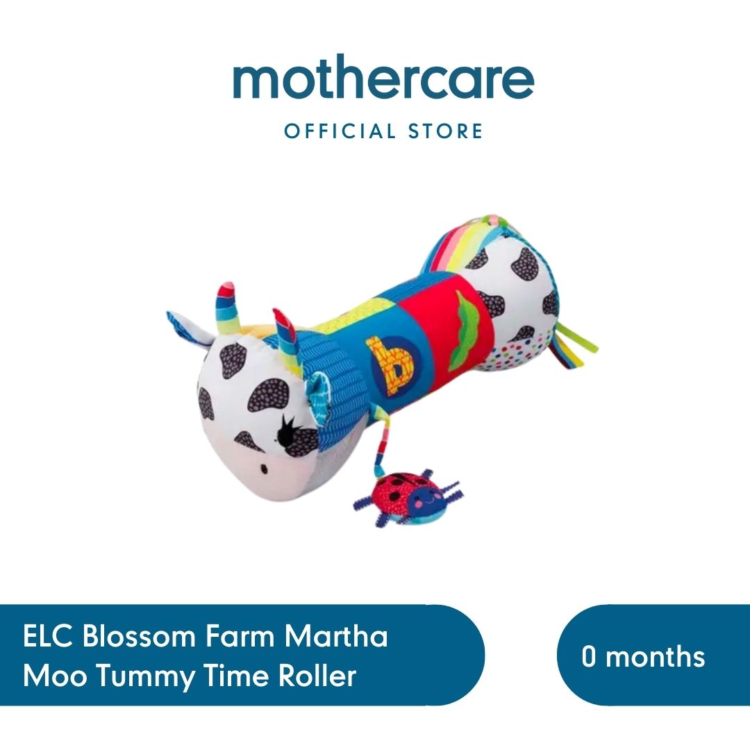 Mothercare ELC Blossom Farm Martha Moo Tummy Time Roller - Bantal Jalan Bayi