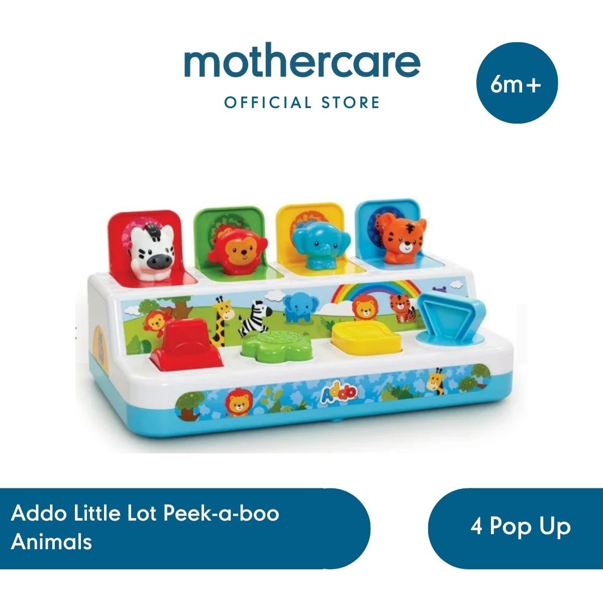Mothercare Addo Little Lot Peek-a-Boo Animals - Mainan Aktivitas Motorik Anak