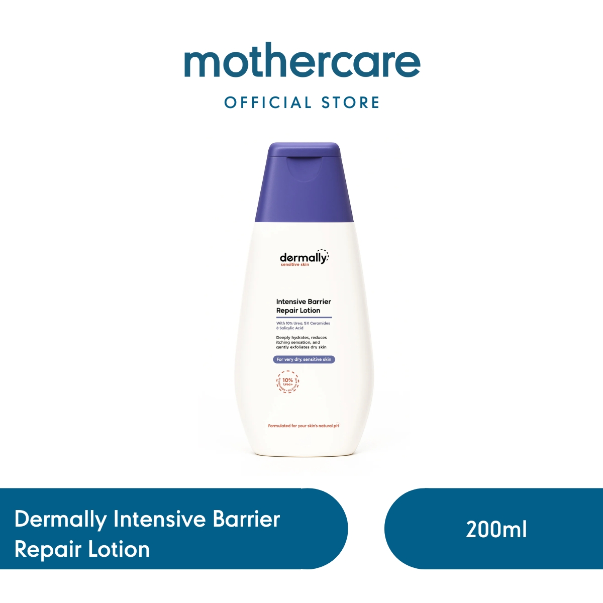 Mothercare Dermally Intensive Barrier Repair Lotion 200ml - Losion Pelembab Badan Urea 10% untuk Kul
