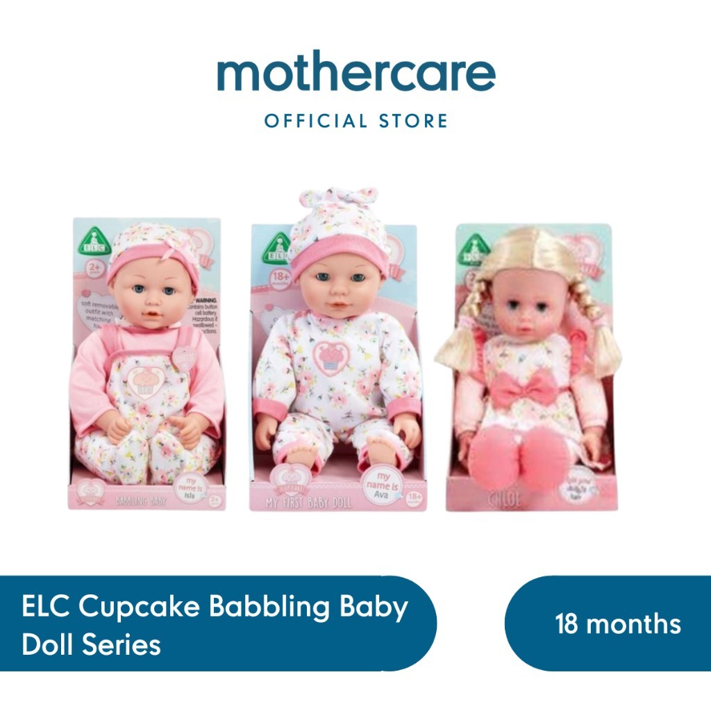Mothercare ELC Cupcake Chloe Baby Doll - Mainan Boneka Bayi Bersuara Interaktif untuk Anak Balita 2