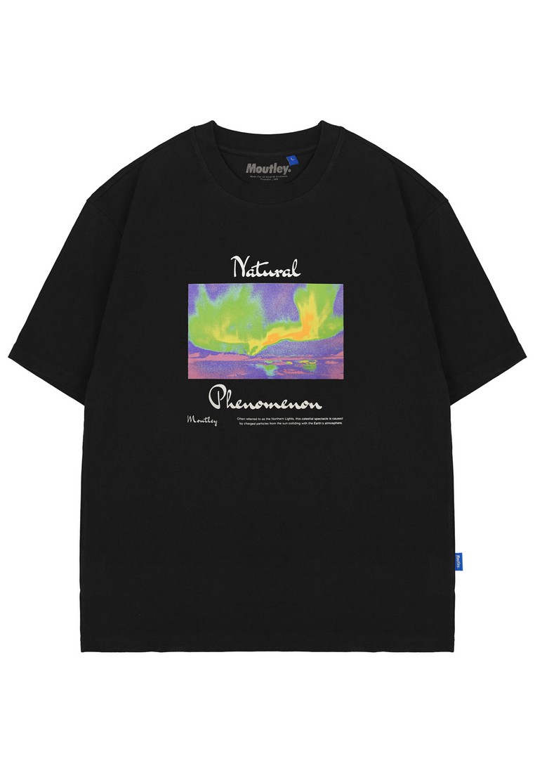Moutley Men's T-Shirt Short Sleeve Oversized Fit Cotton 16s Natural Phenomenon OL-C010125