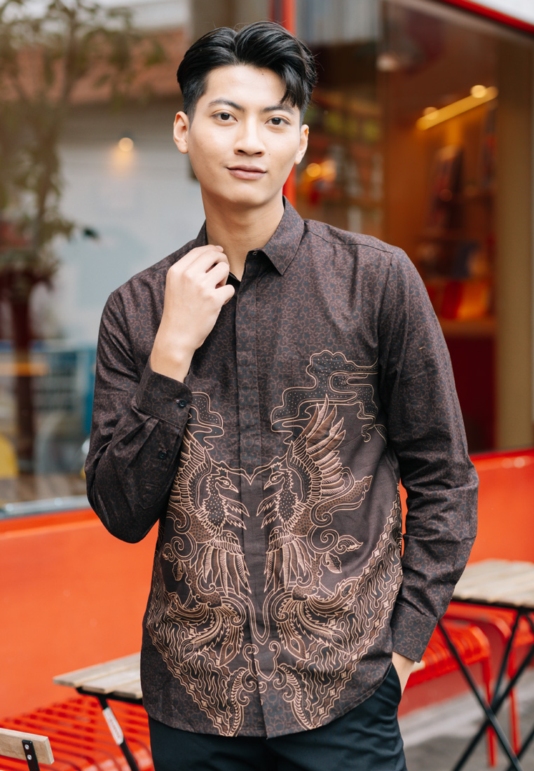 MY AKSA FIT EVERYWHERE My Aksa Batik Pria Kemeja Panjang Furing Marcus Michiko