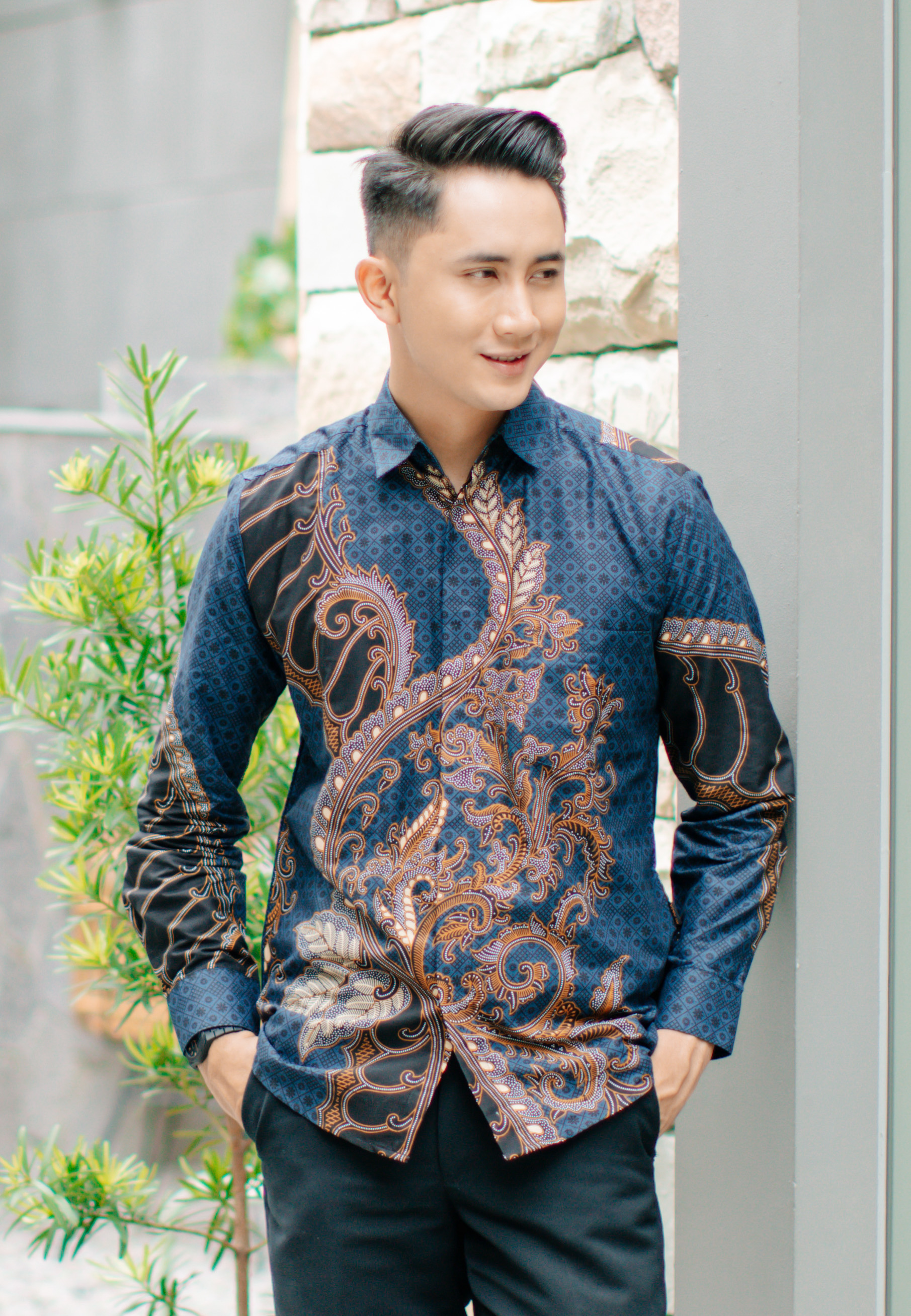 MY AKSA FIT EVERYWHERE MY AKSA BATIK PRIA KEMEJA PANJANG FURING TRICOT RICHIE RHEA