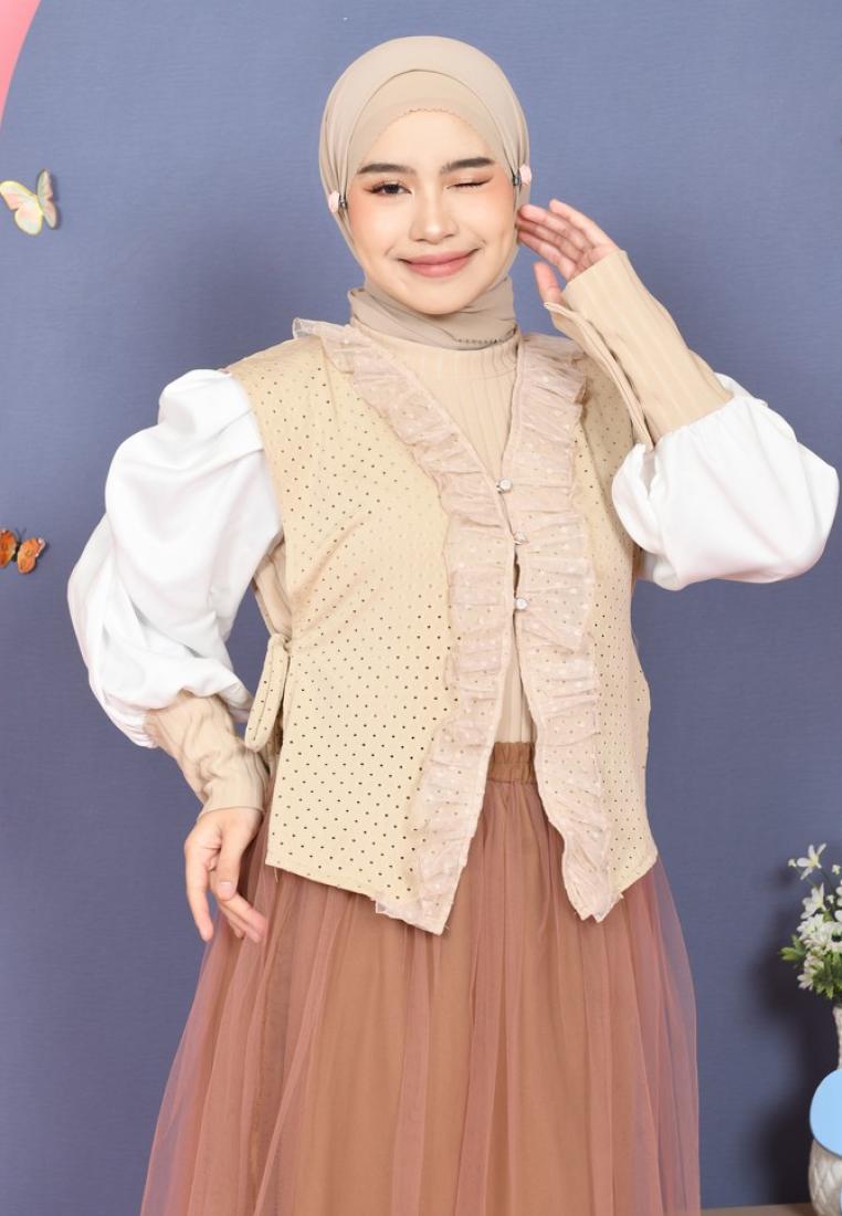 Mybamus Mila Vest Brukat - Oat M19284 R84S3