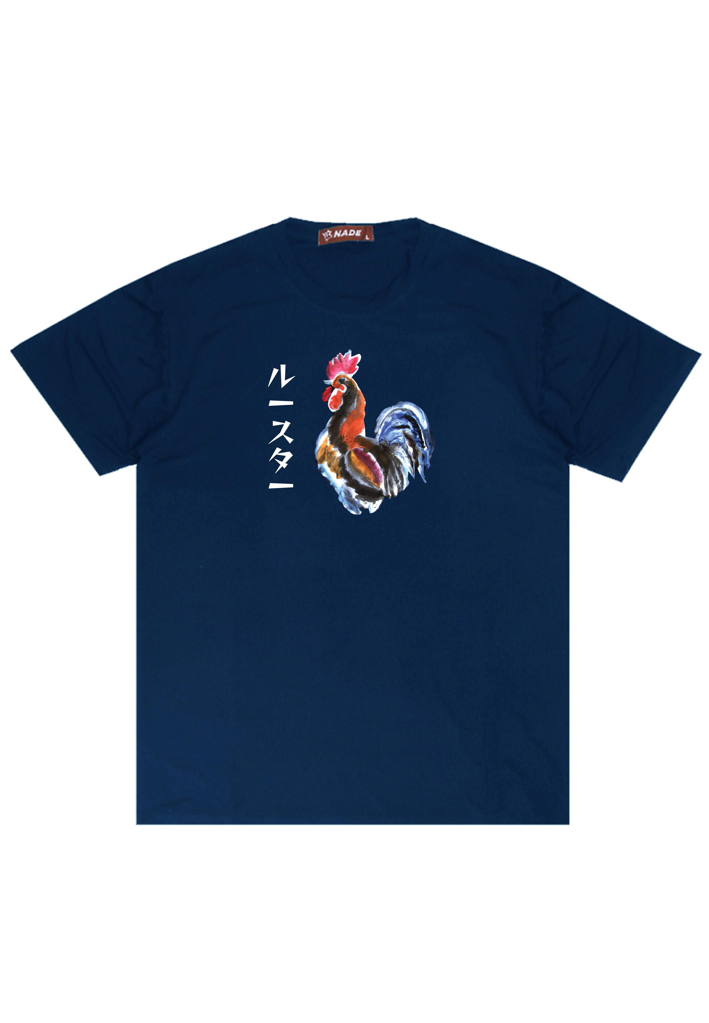 Nade NTC78 kaos pria gambar ayam fighter jago tarung bangkok anti kusut nade navy