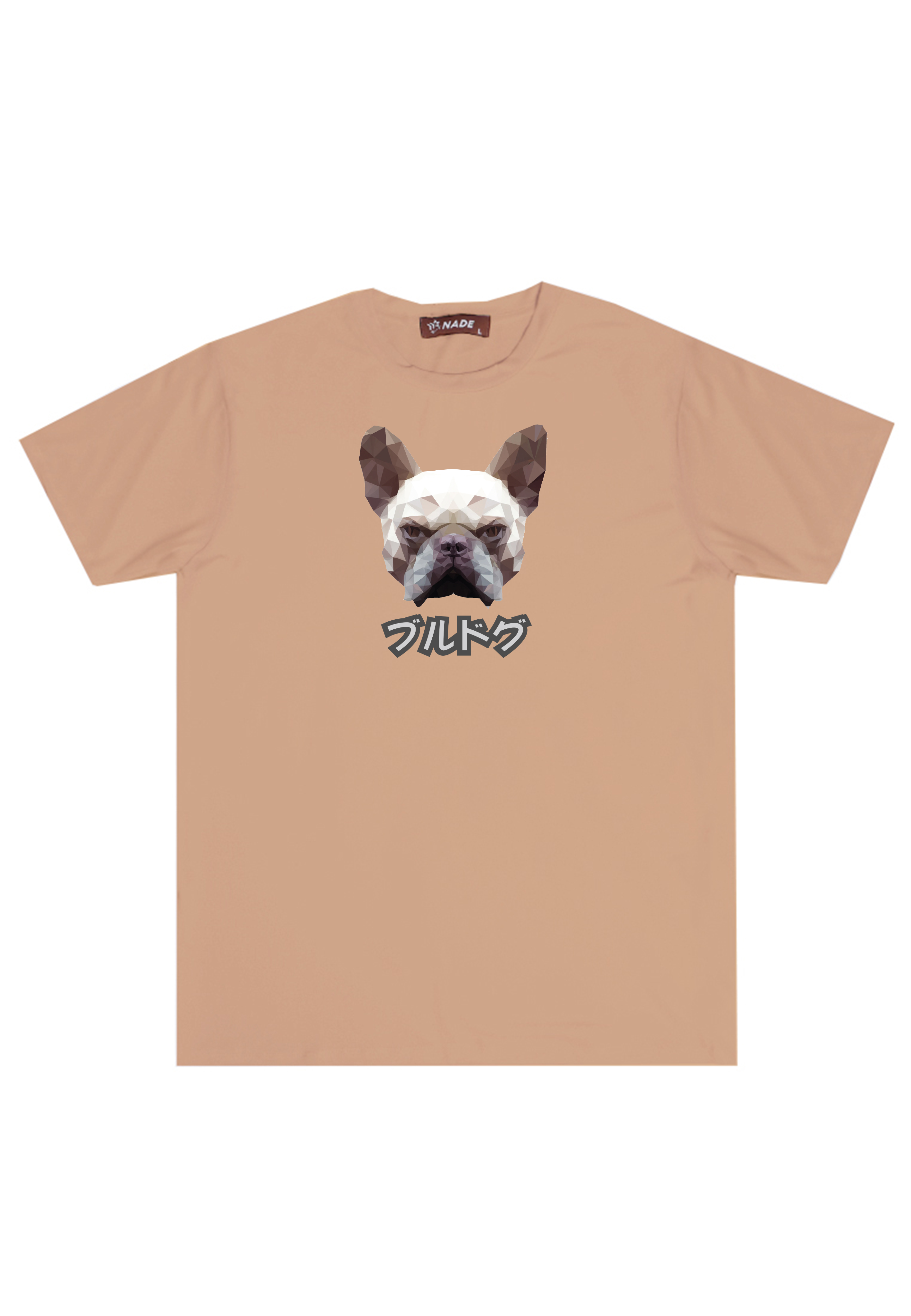 Nade NTC89 kaos gambar anjing pria bulldog keren branded besar anti kusut khaki