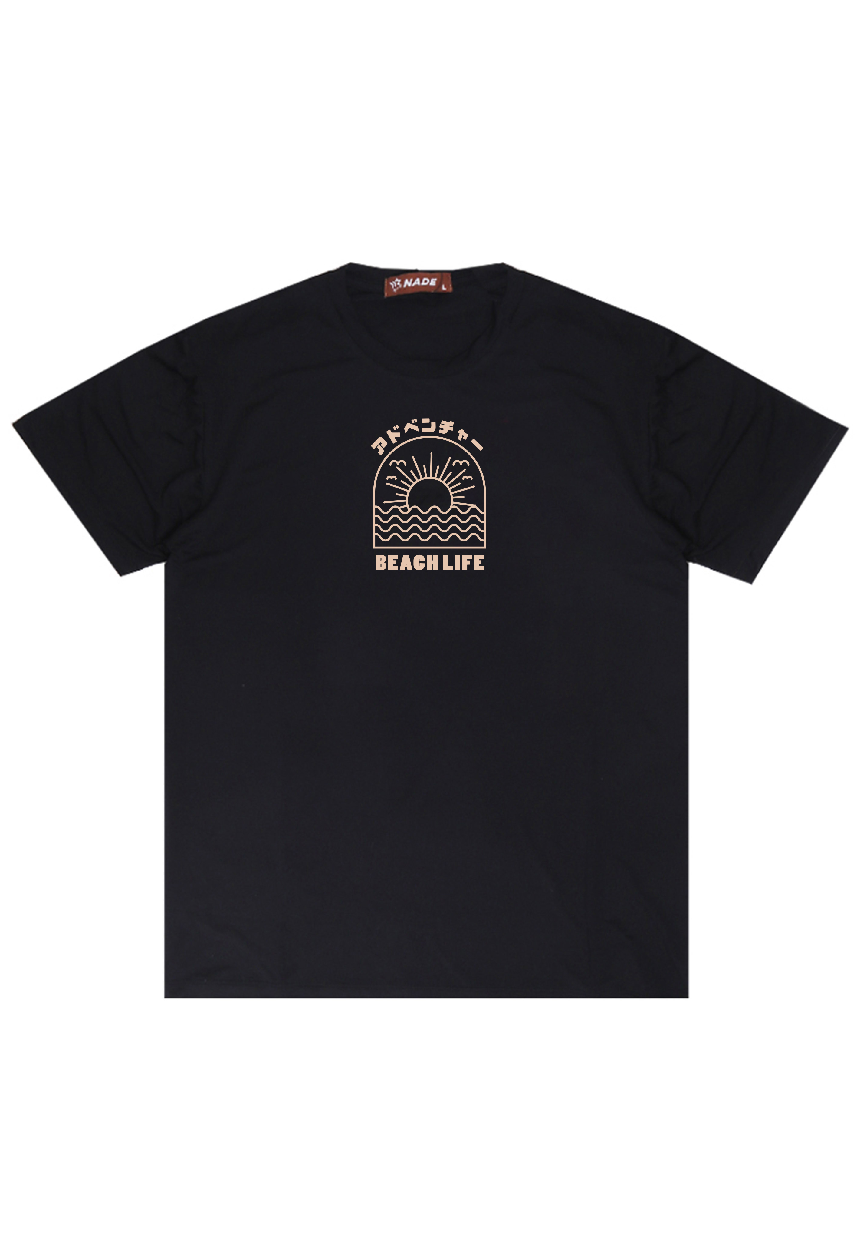 Nade NTD08 kaos ringan anti kusut drifit cepat kering surfing beach life hitam
