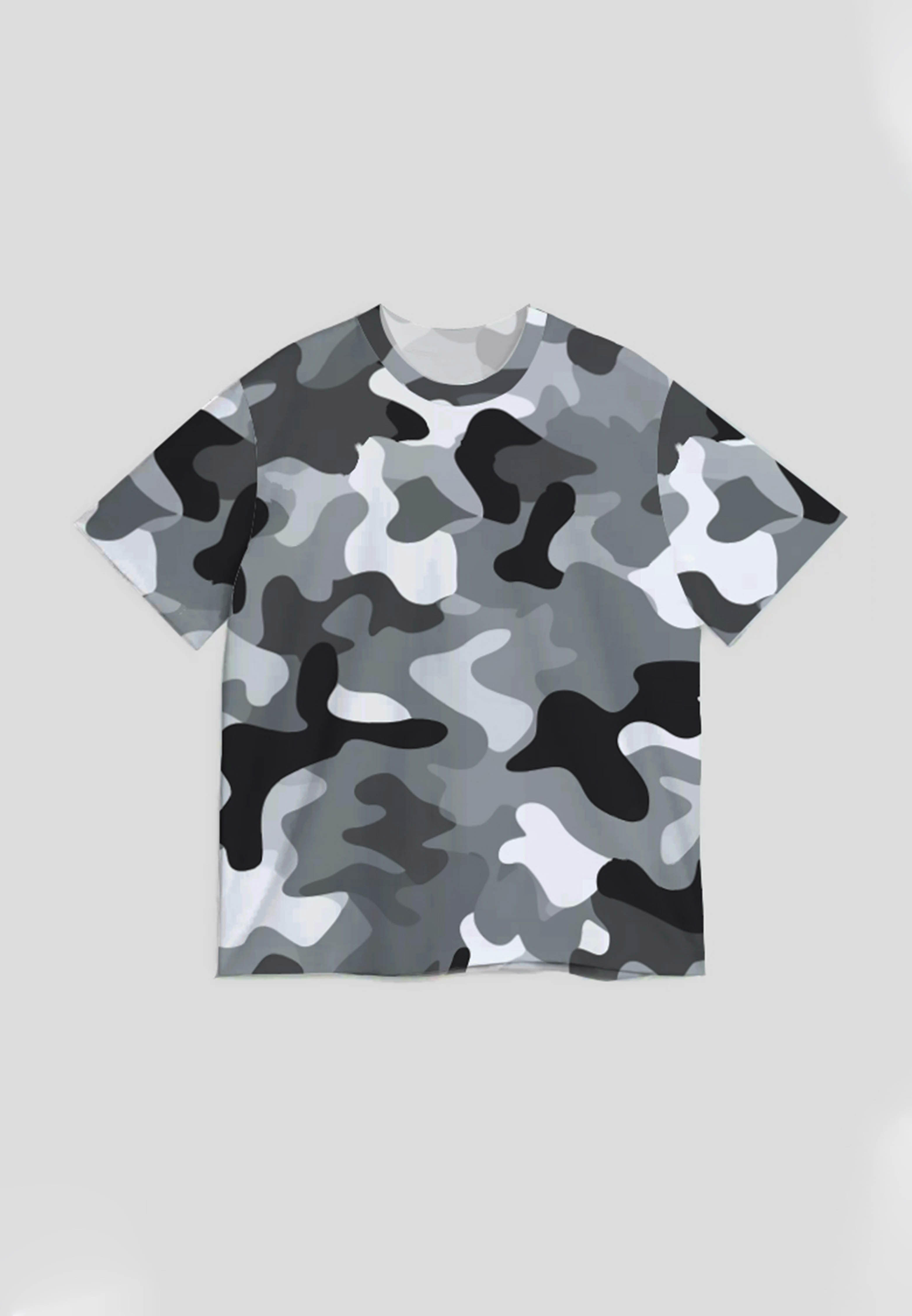 Nade NX019 kaos oversize motif tentara camo abri abu full pattern full print