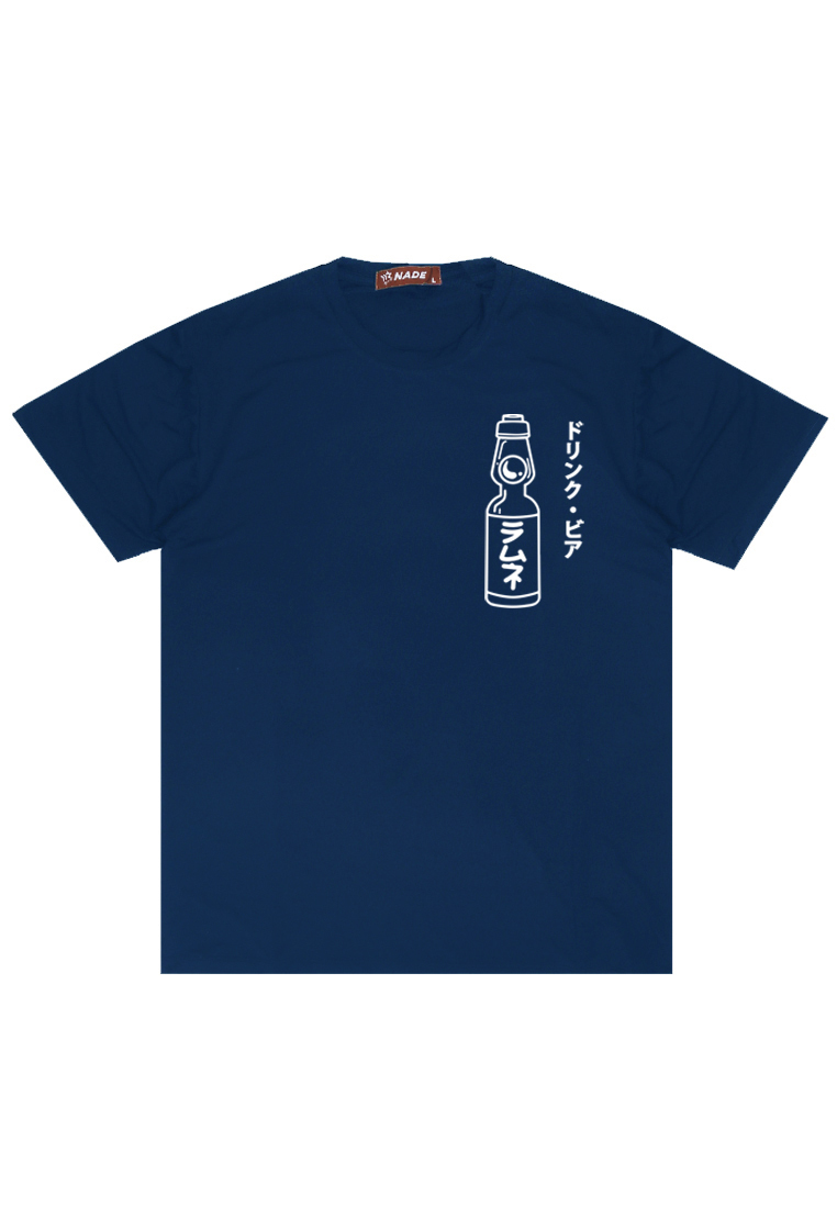 Nade NTC05 kaos pria tangan pendek nade japan drink beer navy
