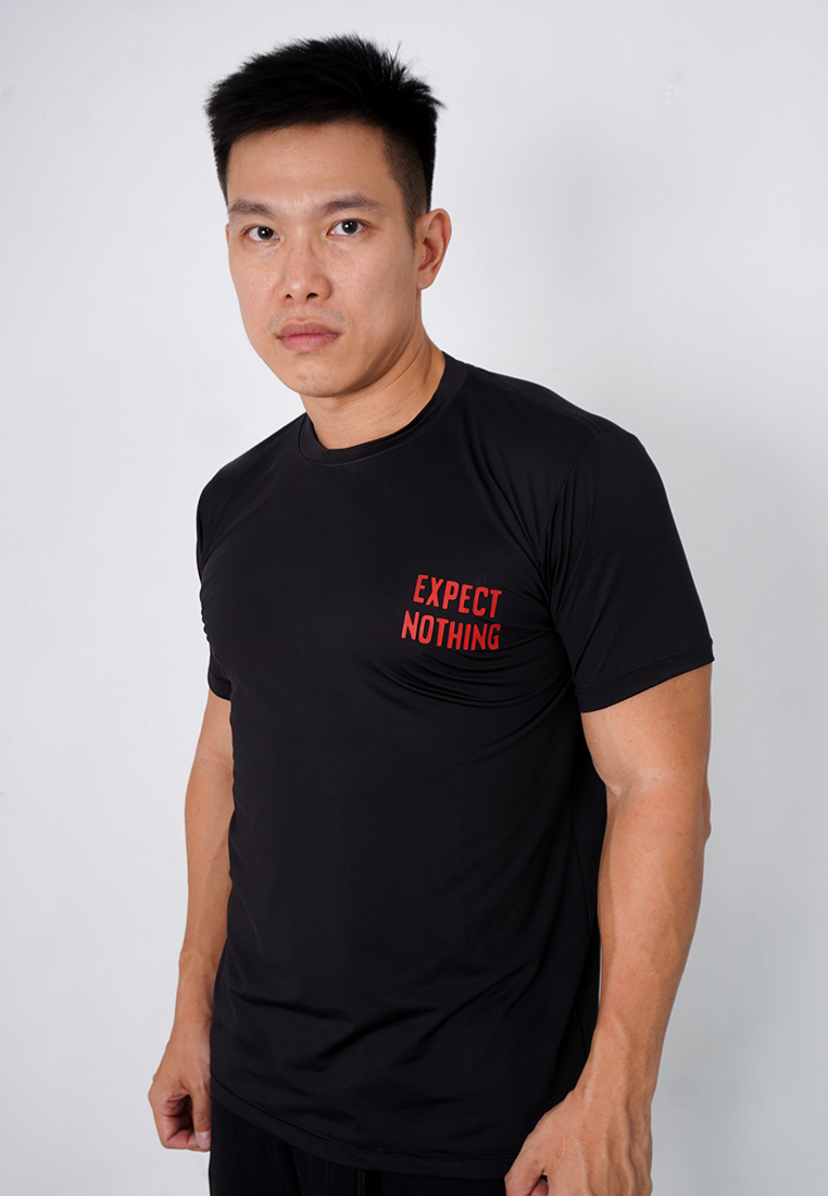 Nade NTB51 Kaos Pria Tangan Pendek Ringan Anti Kusut Expect Nothing Dakir Hitam