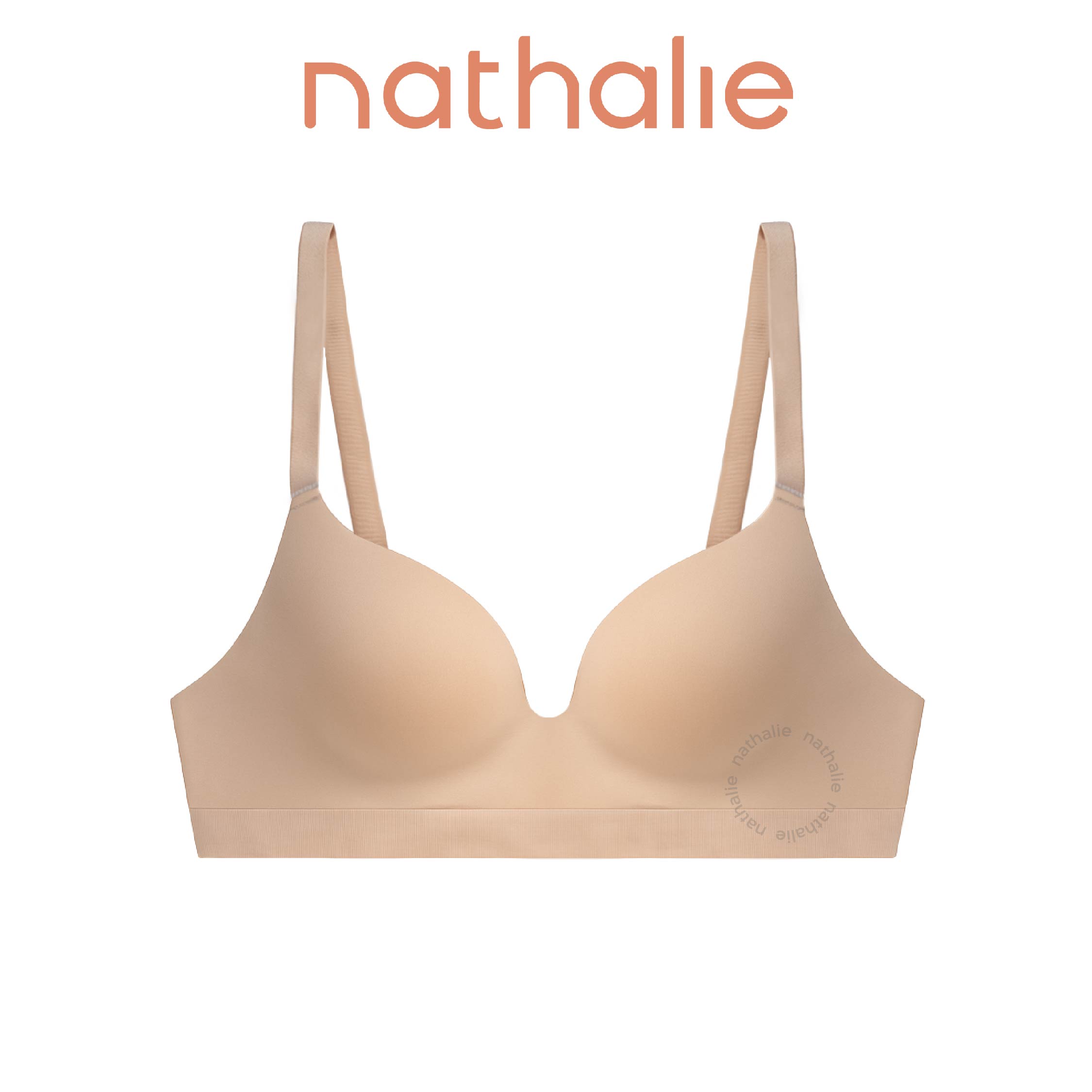 Nathalie Cotton Blend Wireless Light Bra NTB 3567 - Nude