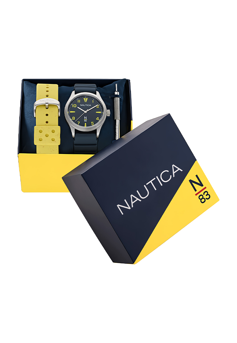 NAUTICA Jam Tangan Pria Nautica Hannay Bay Wheat Fiber Quartz Analog Watch - NAPHBS404