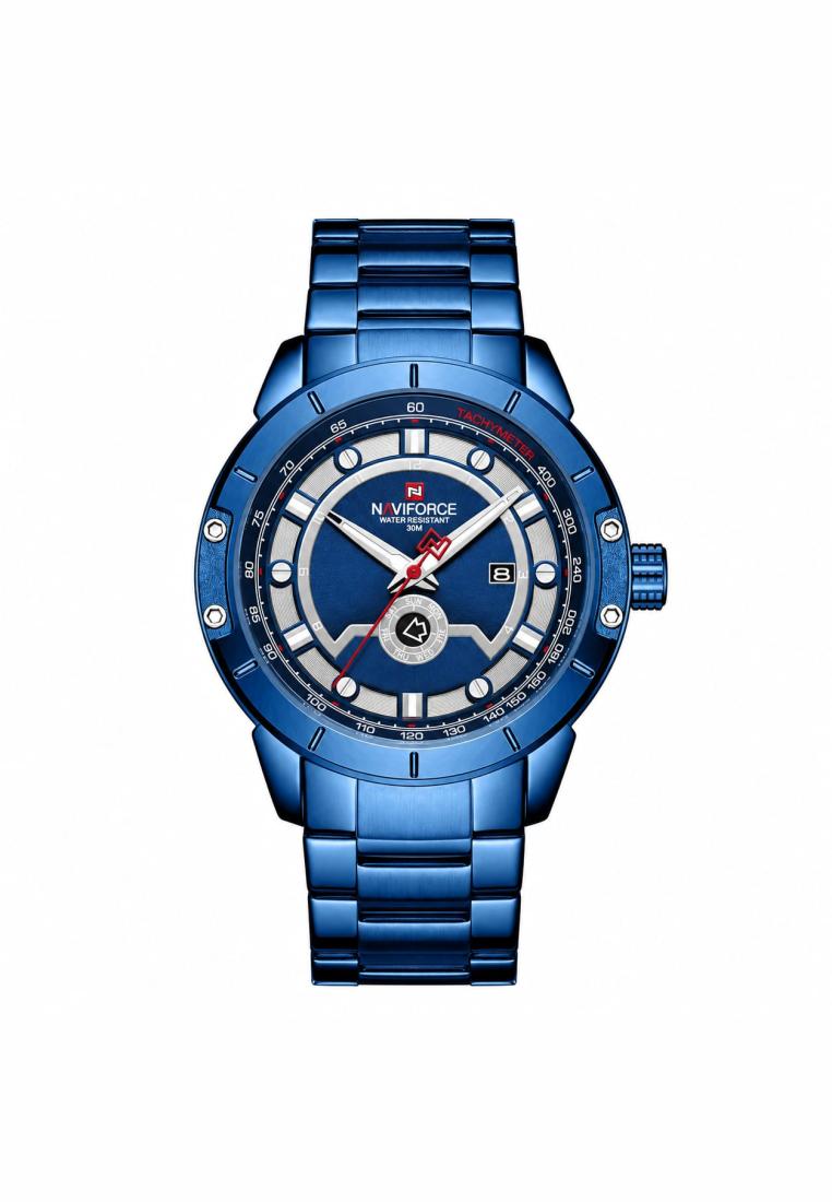 Naviforce Jam Tangan Pria - Blue - Stainless Steel - NF-9166M-BL-5