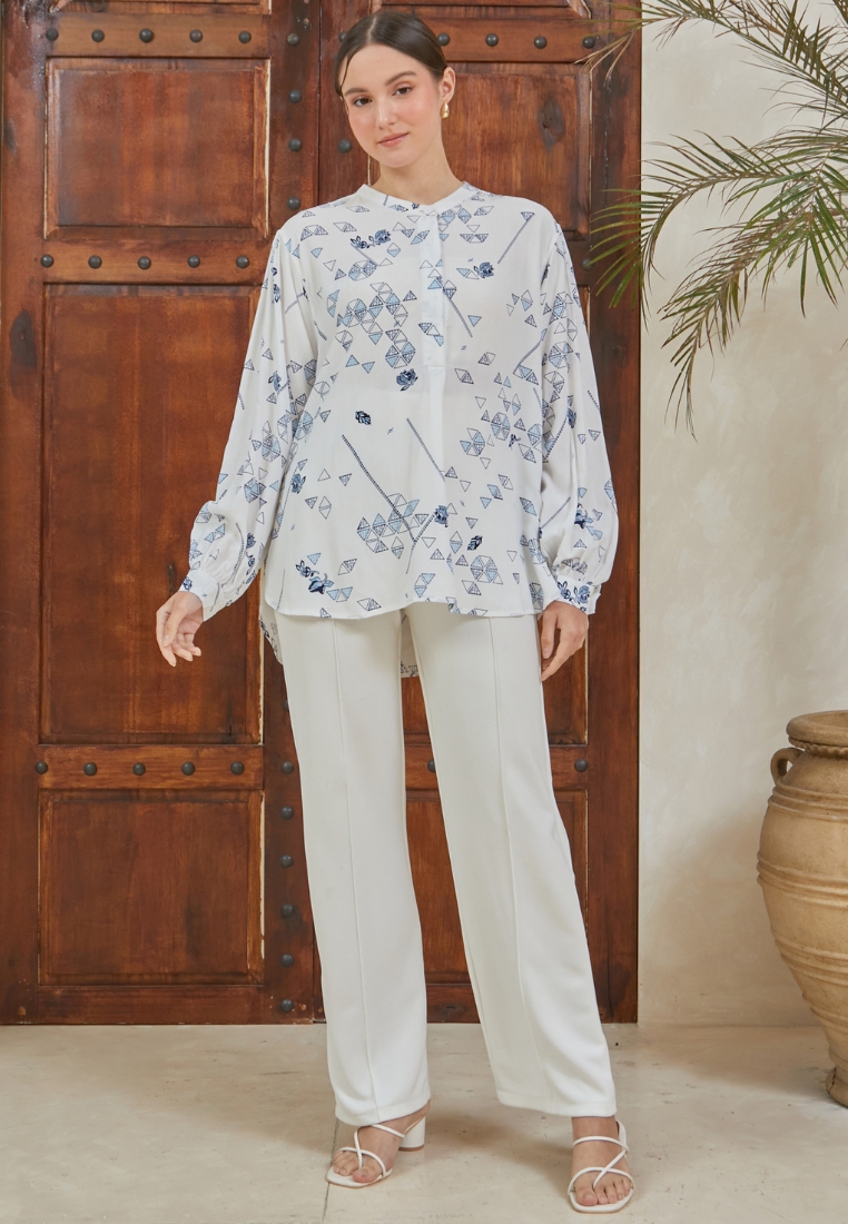 Nayara Batik Blouse Anaiza Putih