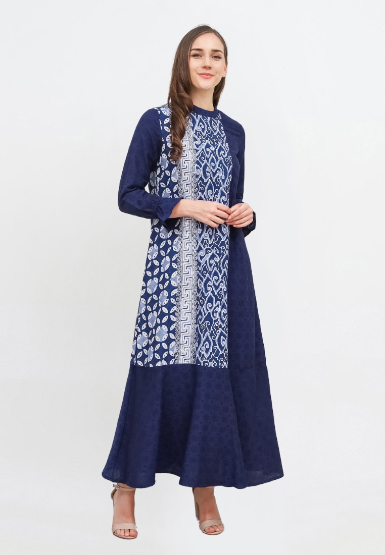 Nayara Gamis Batik Khoira Navy