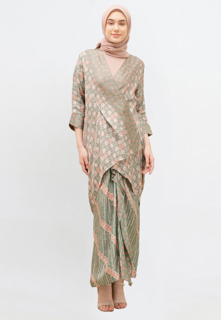 Nayara Batik set Indira Hijau | Outer Batik Set | Setelan Batik Viscose