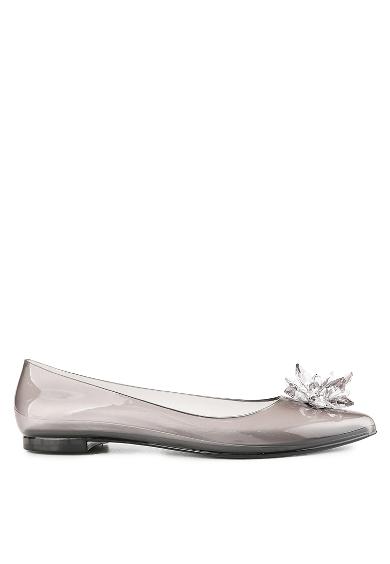 NCY MABEL R2385-1 JELLY FLAT SHOES BLACK