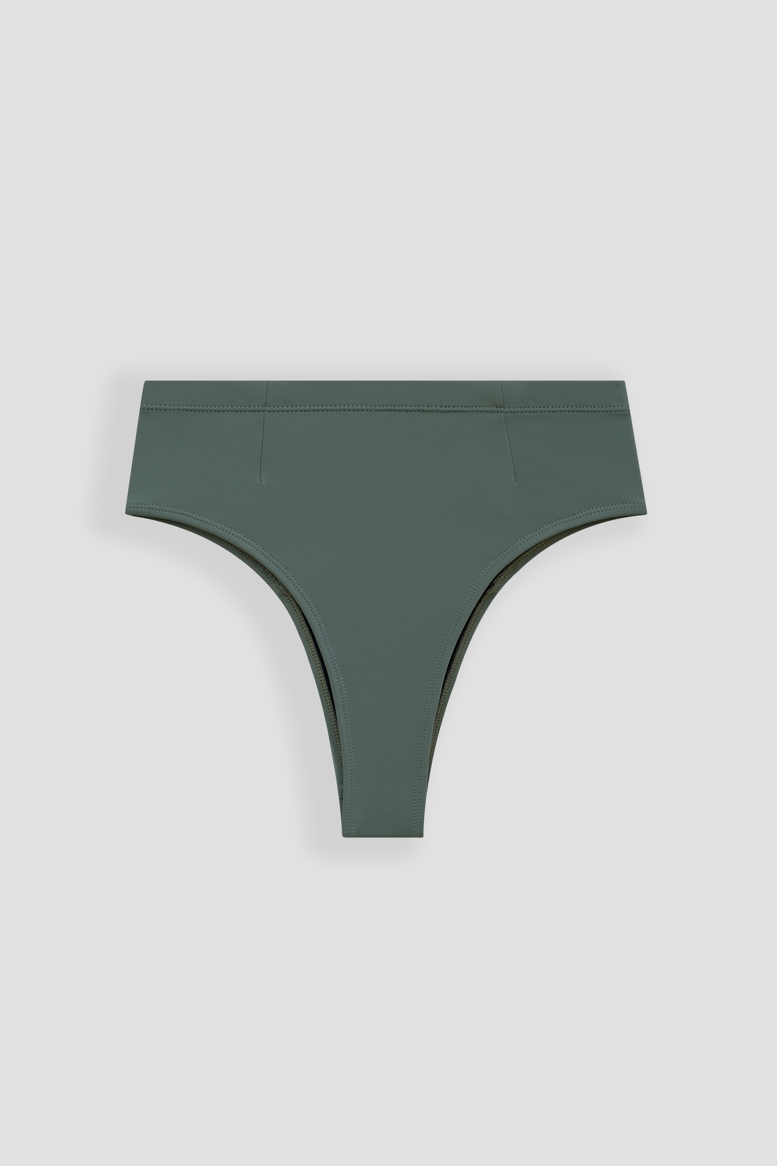 Ninefoot Studio Nyang-nyang Surf Bikini Bottom in Army Green
