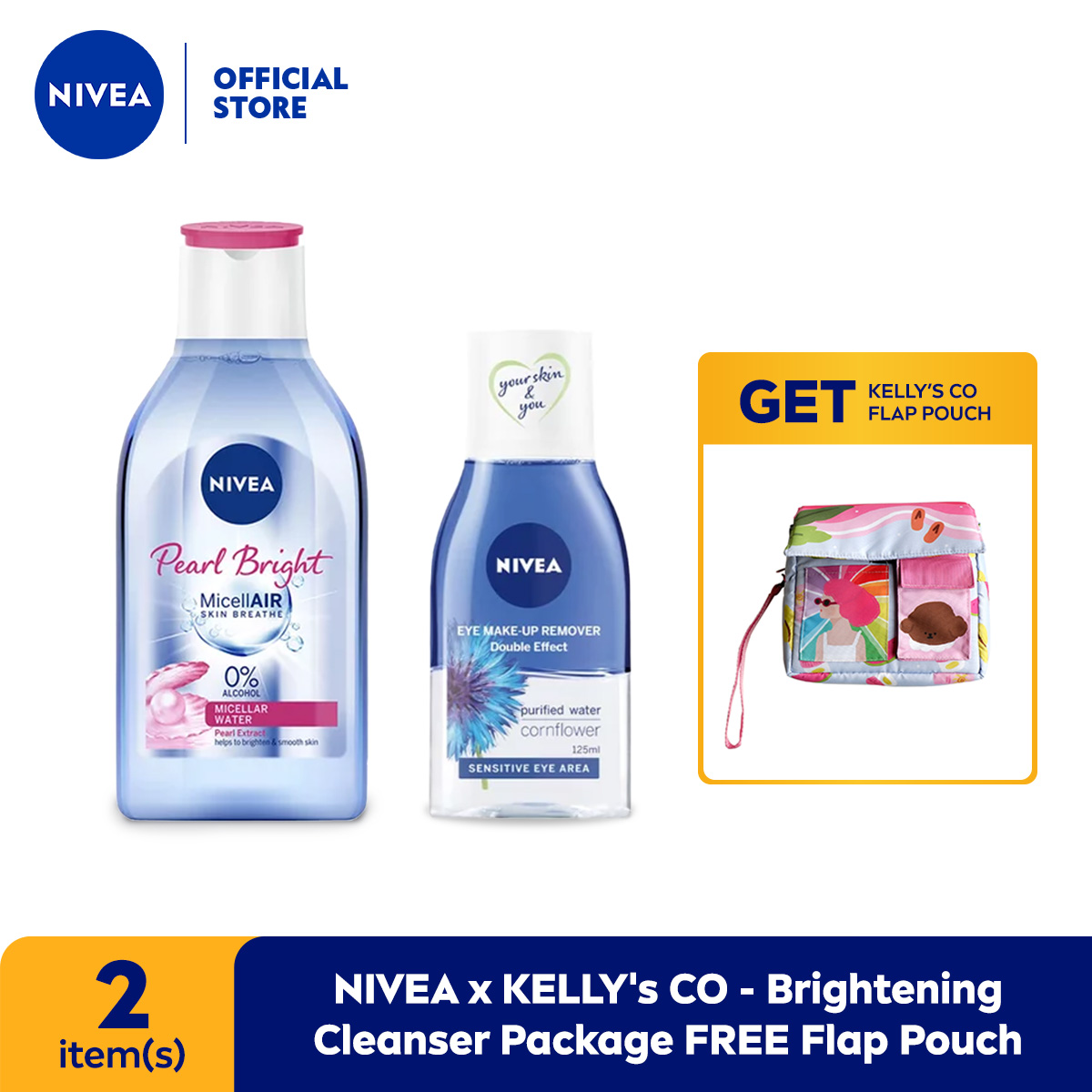 NIVEA x Kelly's.Co - Brightening CleanserPackage FREE Flap Pouch
