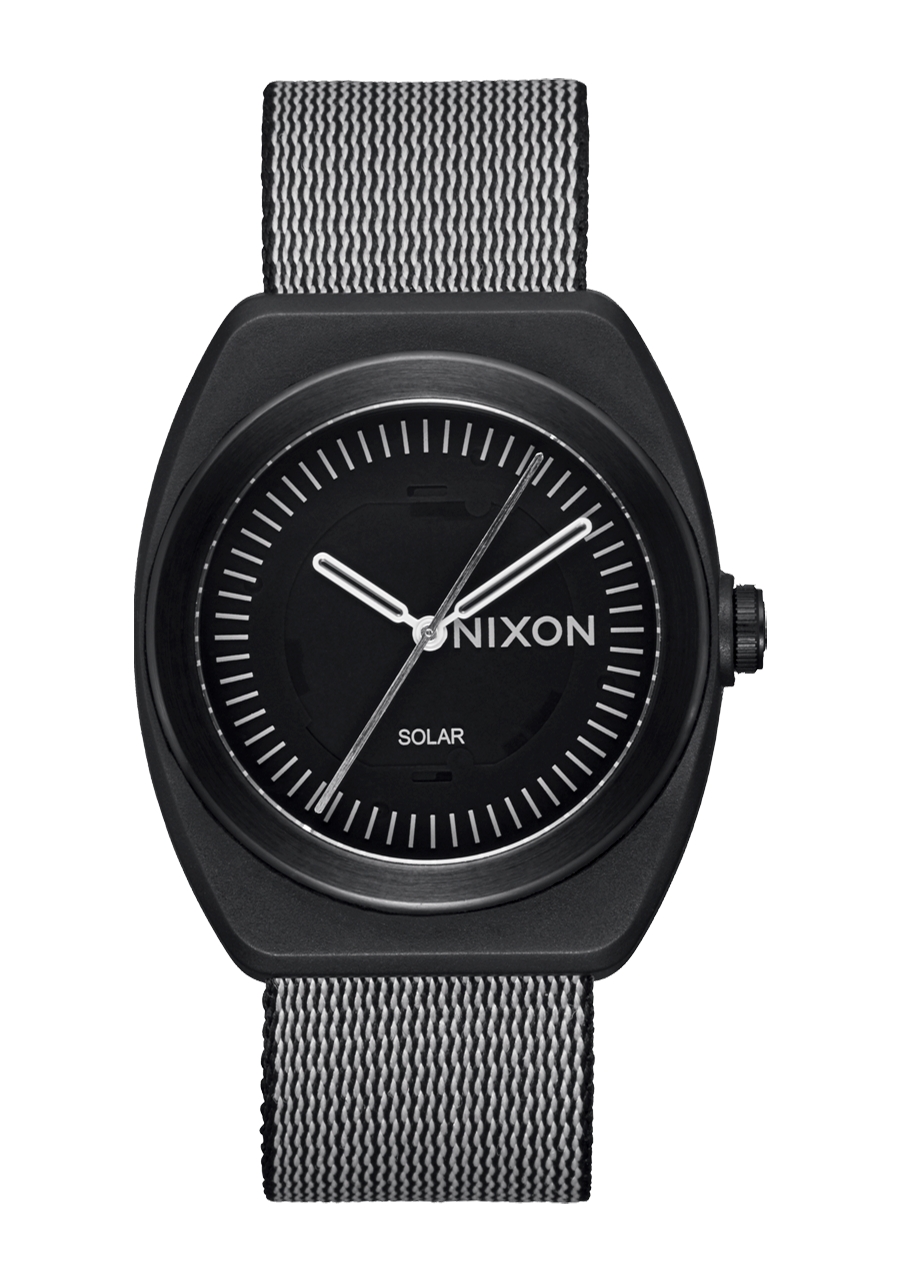 Nixon LIGHT-WAVE ALL BLACK Solar Panel Watch