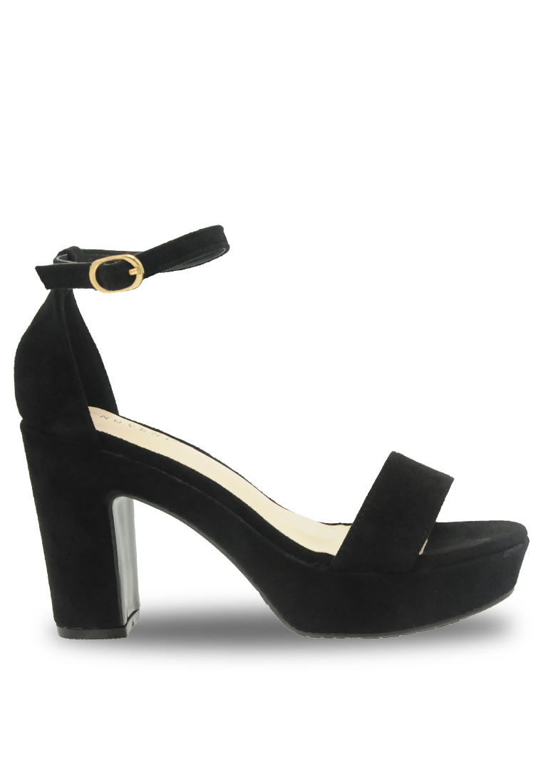 black platform low heels