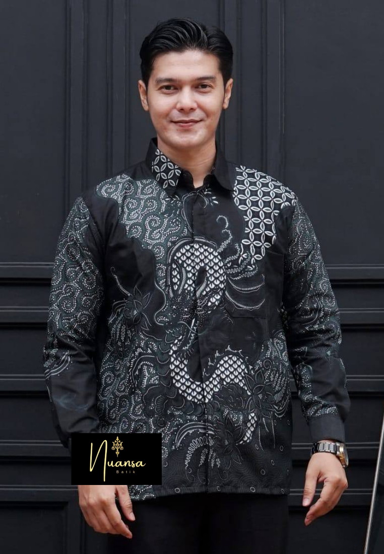 Nuansa Batik Nagasari Kemeja Batik Exclusive Premium Pria Casual Modern Lengan Panjang
