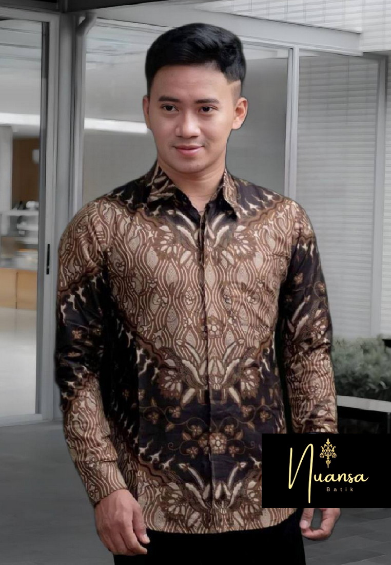 Nuansa Batik Keris Kemeja Batik Exclusive Premium Pria Casual  Modern Lengan Panjang