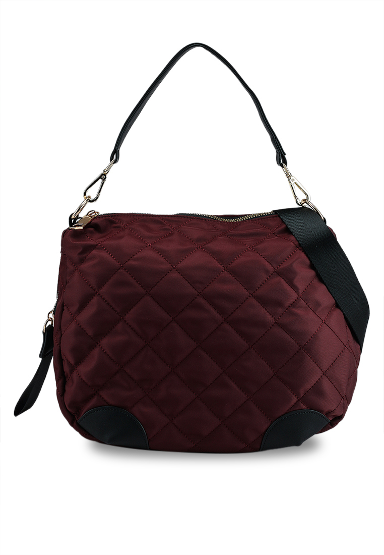 NUVEAU Quilted Nylon Convertible Shoulder Bag