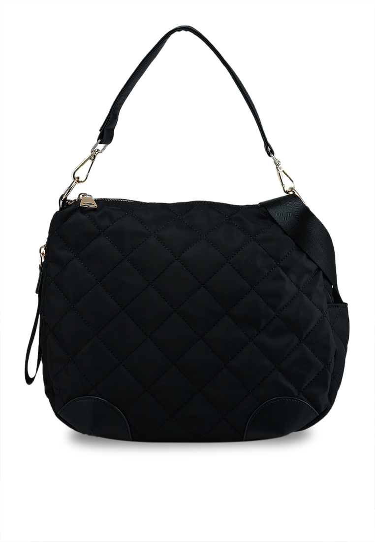 NUVEAU Quilted Nylon Convertible Shoulder Bag