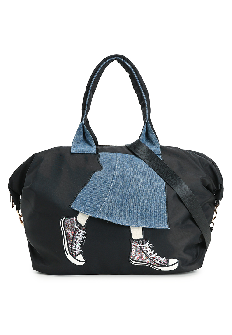 NUVEAU Embroidery Convertible Shoulder Bag