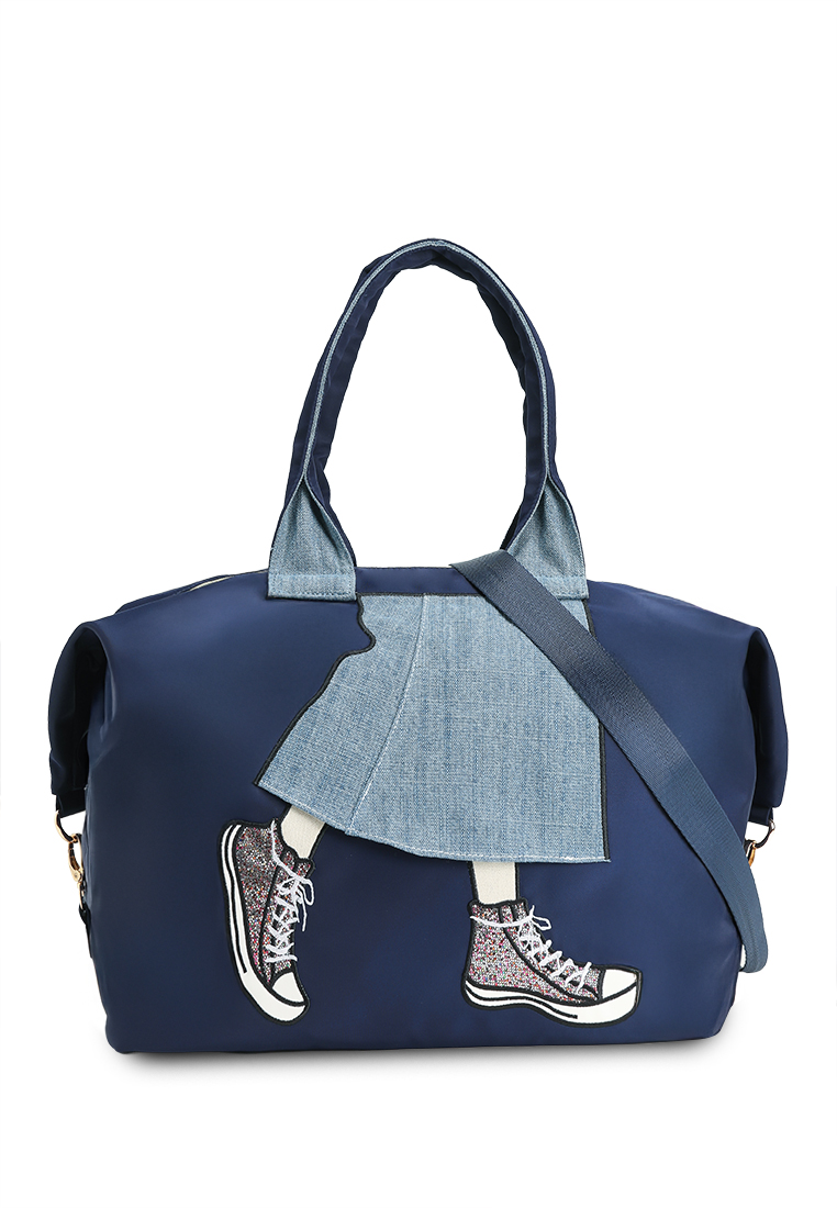 NUVEAU Embroidery Convertible Shoulder Bag