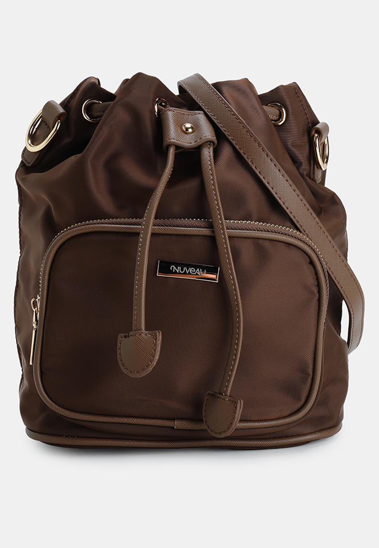 NUVEAU Premium Oxford Nylon Drawstring Bucket Bag