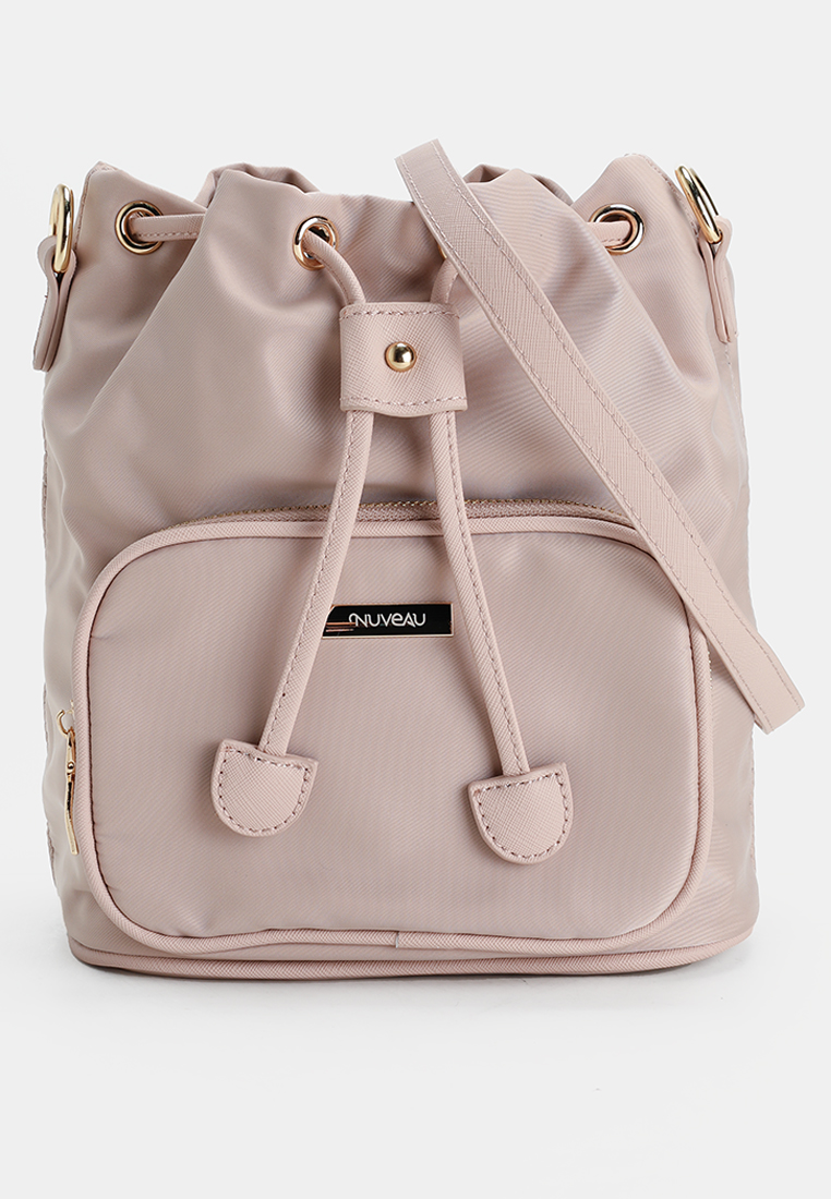 NUVEAU Premium Oxford Nylon Drawstring Bucket Bag