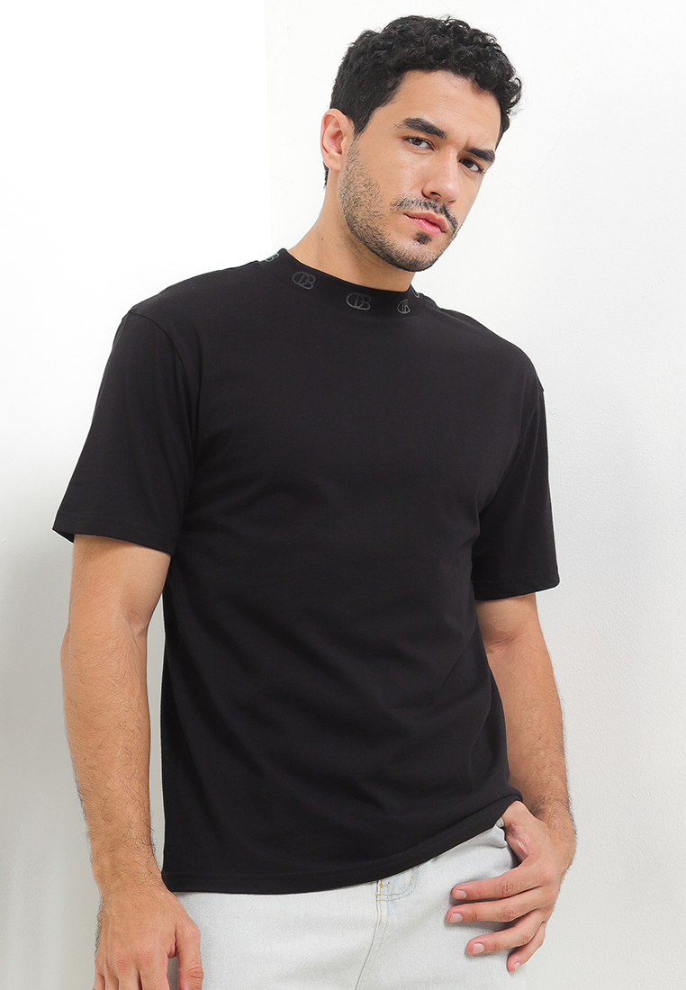 Obermain Damascus Mock Neck Tee