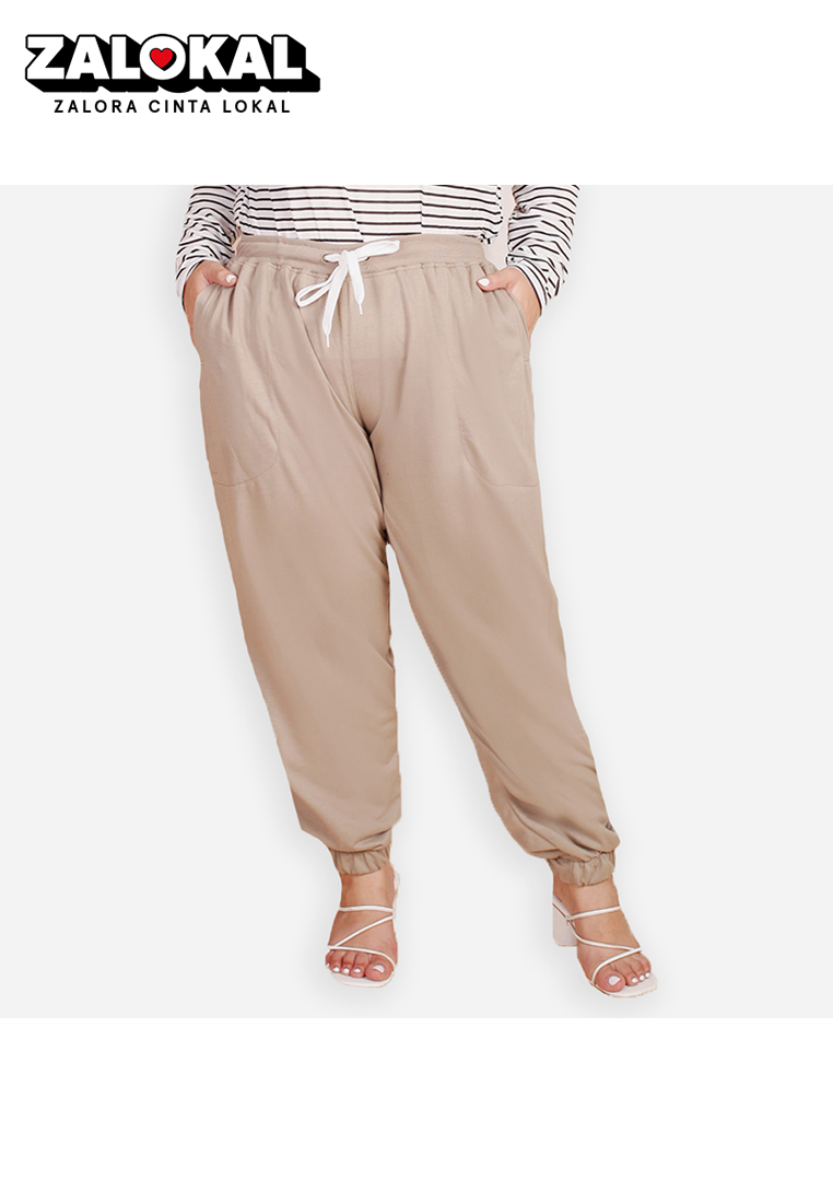 OKECHUKU Felis Jumbo - Celana Joger Panjang Big Size Wanita Training Casual Sweatpant