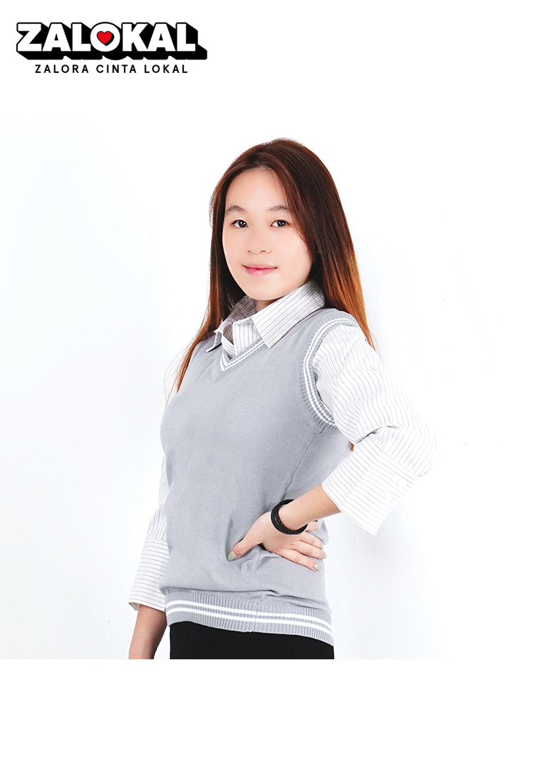 OKECHUKU Rompi Wanita Vest Outer List Outer Vest Rompi Vest Wanita