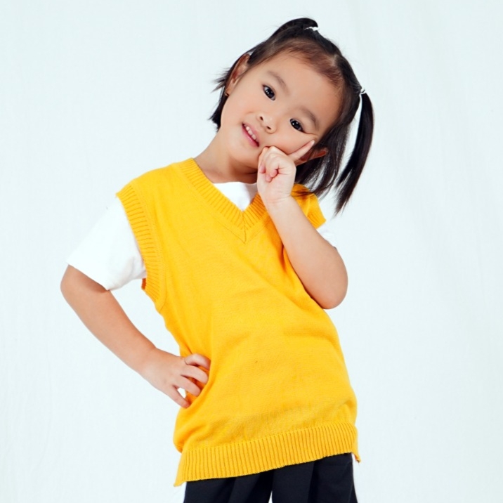 Okechuku RICH Rompi Polos Anak Rompi Rajut Polos Anak Rompi Kuning Polos - KUNING