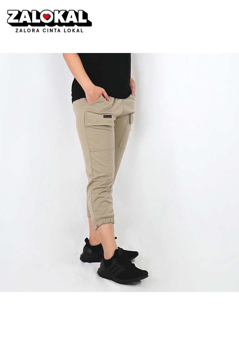 OKECHUKU Hilma Celana Cargo Wanita Celana Cargo Ankle Cargo Jogger