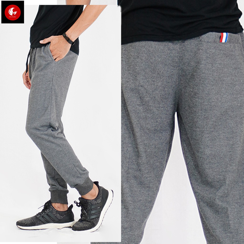 Okechuku Frans Celana Joger Panjang Jogger Pants Polos Pria Fashion  Korea - ABU TUA