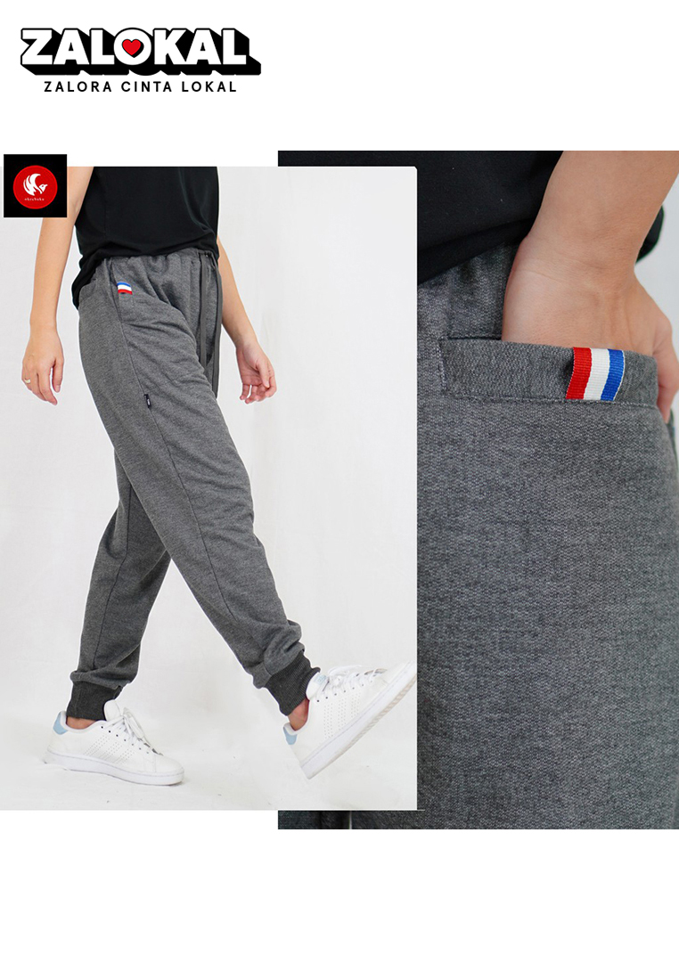 Okechuku FINY Joggerpants Celana Jogger Wanita Joger Pants Korean Style - ABU TUA