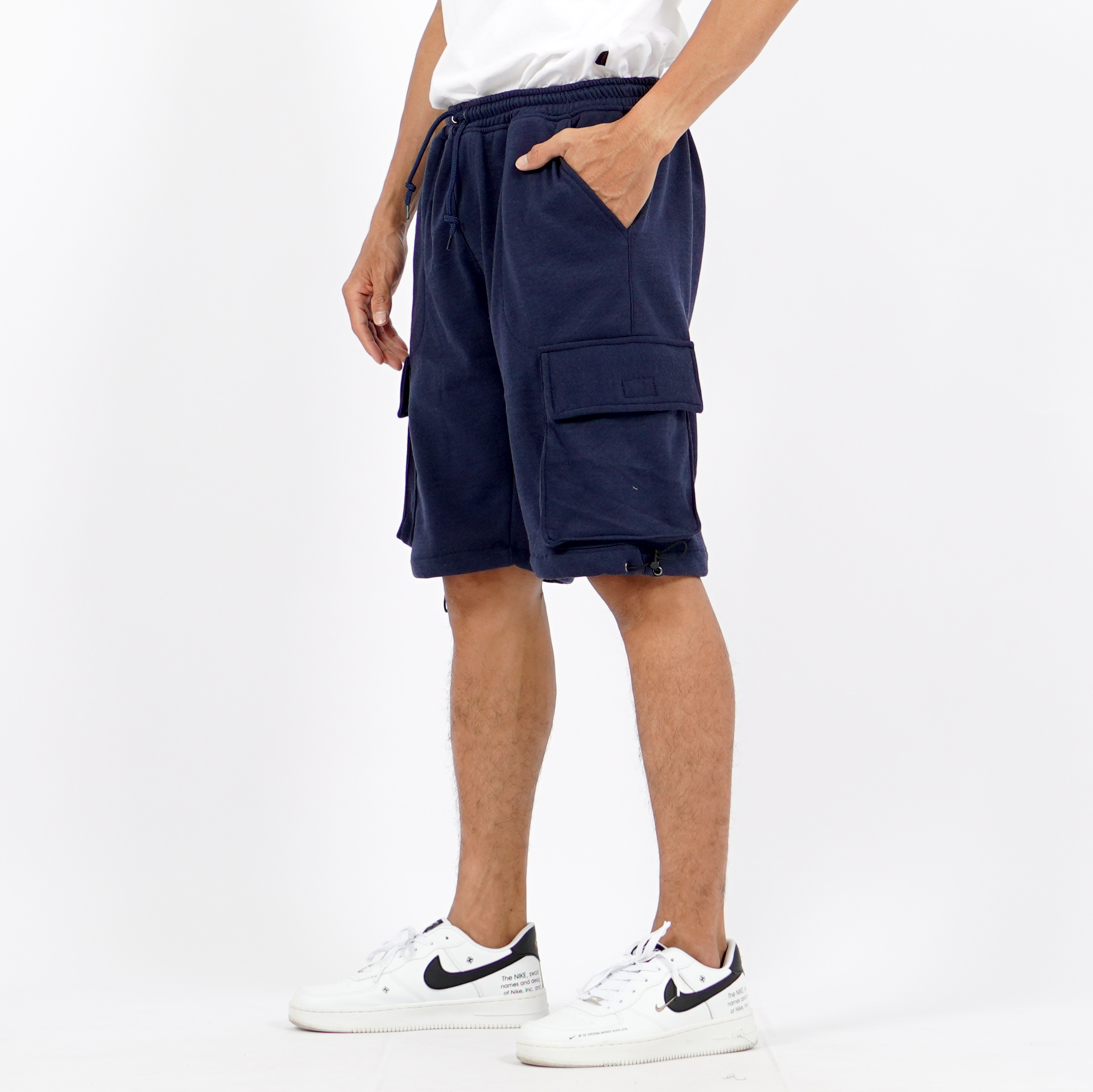 Okechuku JUAN Celana Pendek Cargo Pria Celana Cargo Pendek Pria Short Cargo Pants - NAVY