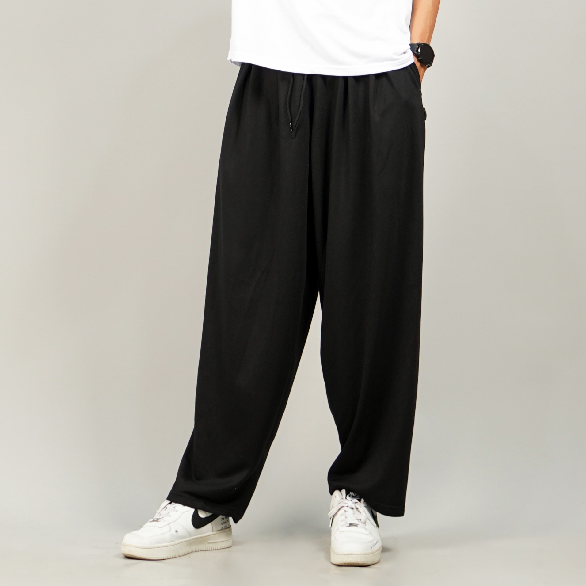 Okechuku BAGGY PANTS Celana Baggy Pria Celana Panjang Baggy Celana Baggy Pants Pria - HITAM