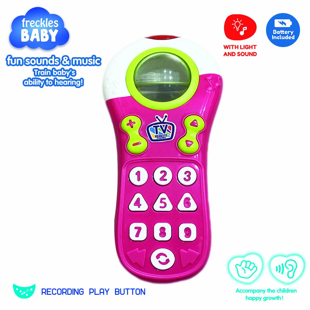 Okiedog Freckles Baby Smart Toys Baby Remote - PINK - (Termasuk Baterai) - Mainan Aktivitas Edukasi 