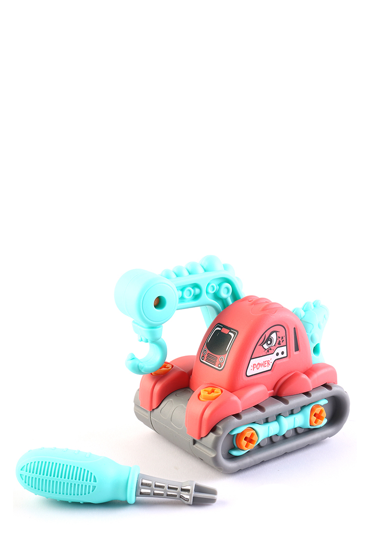 Okiedog Dino Truck Crane RED - mainan bongkar pasang anak