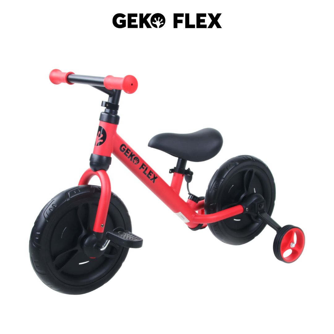 Okiedog Geko Flex 6in1 Balance Bike Red - Sepeda Anak multifungsi
