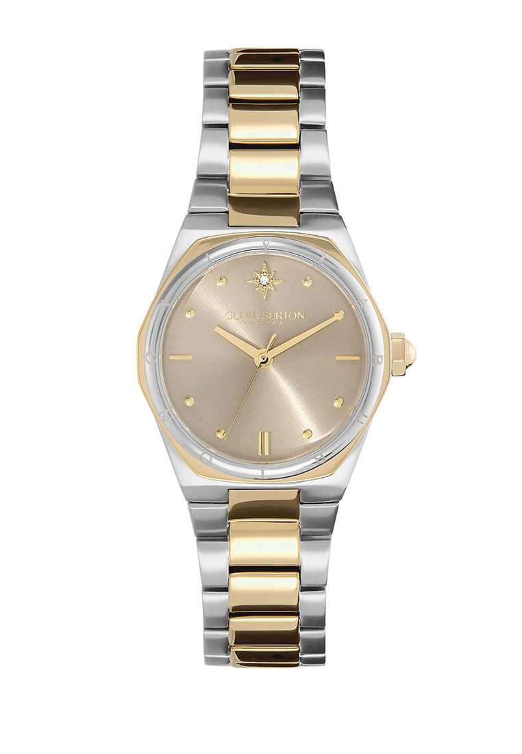 Olivia Burton Sport Luxe Mini Hexa Neo Gold & Two Tone Bracelet 28mm - 24000104